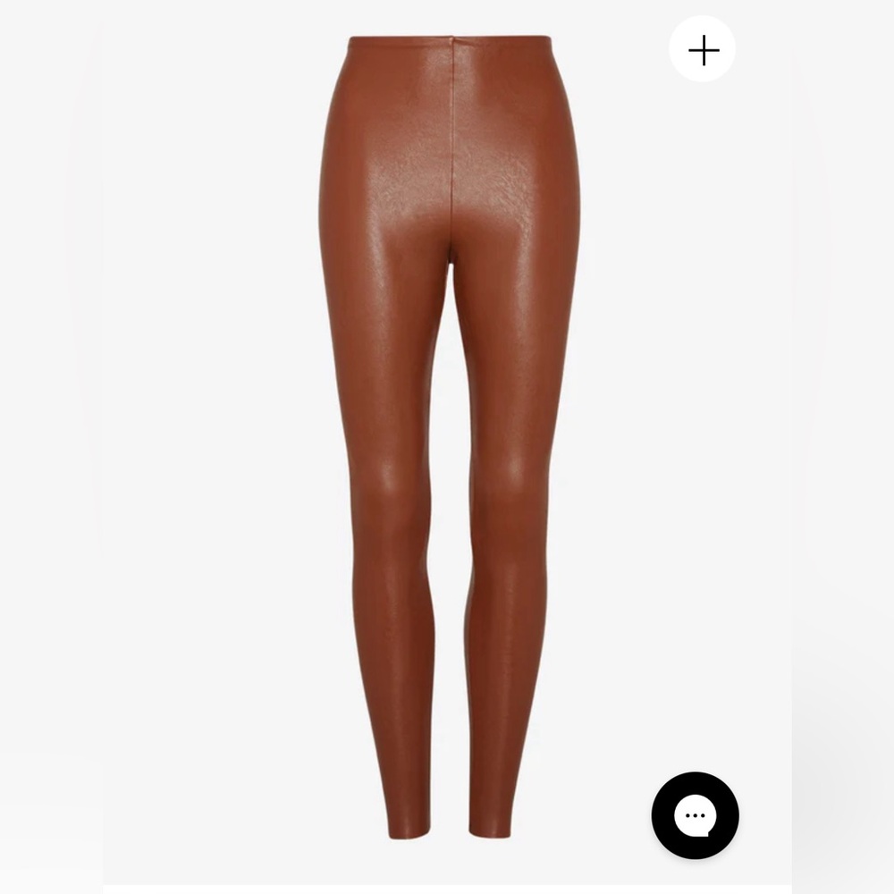 Commando faux leather leggings in cocoa size XS